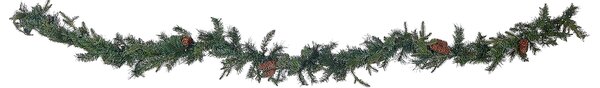 Julgirlang Grönt Syntetmaterial Konstgjord 270 cm med LED-lampor Juldekor Vinter Jul Grönska Beliani