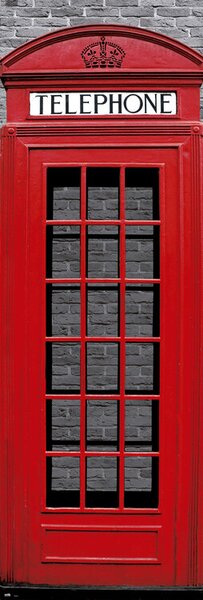 Poster, Affisch London - Red Telephone Box, (53 x 158 cm)