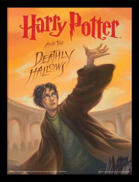 Inramad poster Harry Potter - The Deadly Hallows Book
