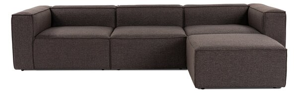 Redlands Soffa med Divan 3-sits - Mörkbrun