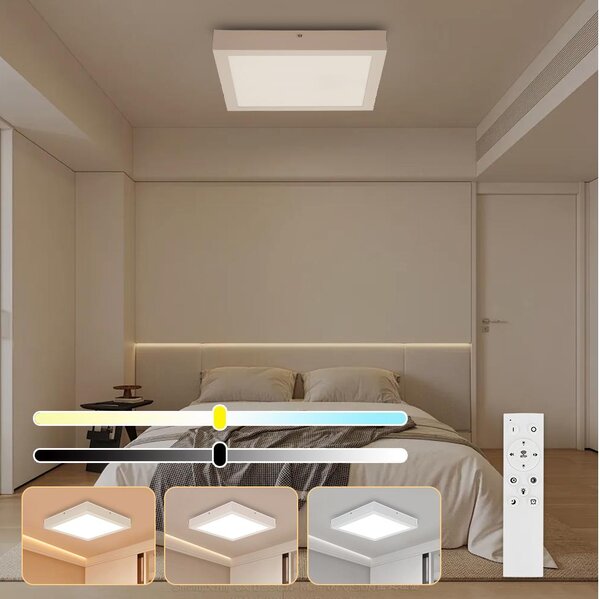 Brilagi-LED Dimbar badrumslampa FRAME SMART LED/24W/230V IP44 white+RC