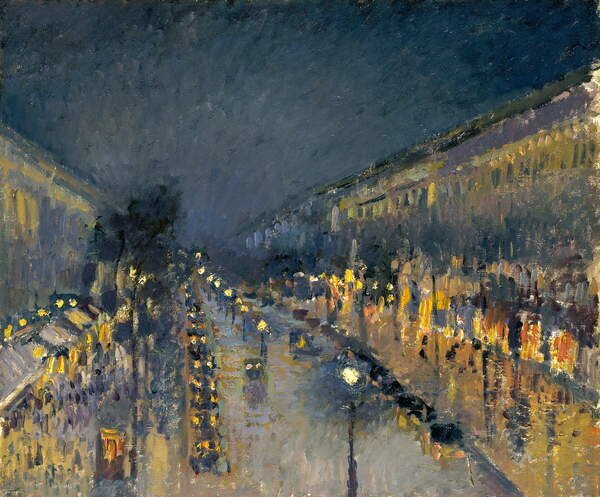 Pissarro, Camille - Konsttryck The Boulevard Montmartre at Night, 1897, (40 x 35 cm)