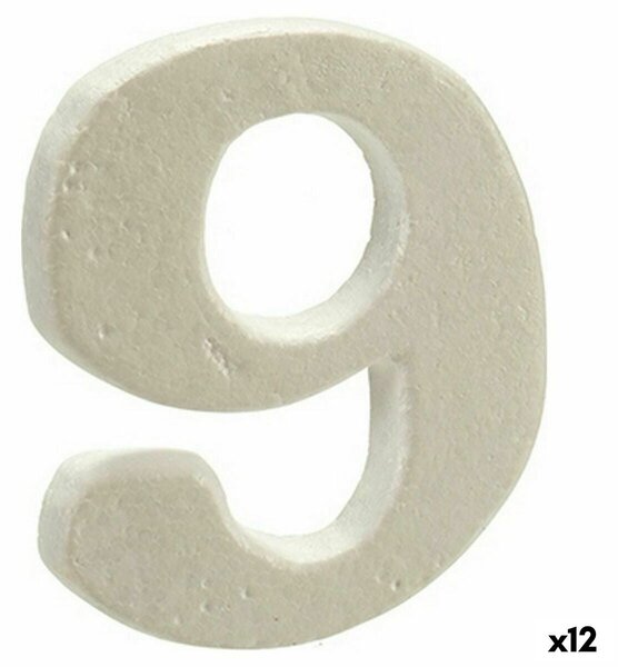 Prydnadsfigur Siffror 9 12 antal (2 x 15 x 10 cm)
