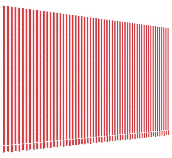 Markisväv röd och vit randig 6x3,5 m