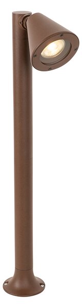 Modern buiten paaltje roestbruin 60 cm IP44 verstelbaar - Ciara