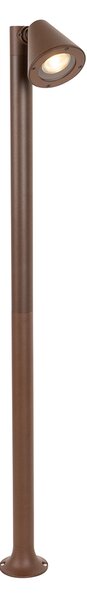 Modern utomhusstolpe rostbrun 100 cm IP44 justerbar - Ciara