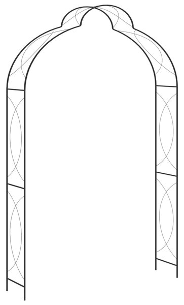 Trädgårdsbåge 150x34x240 cm järn