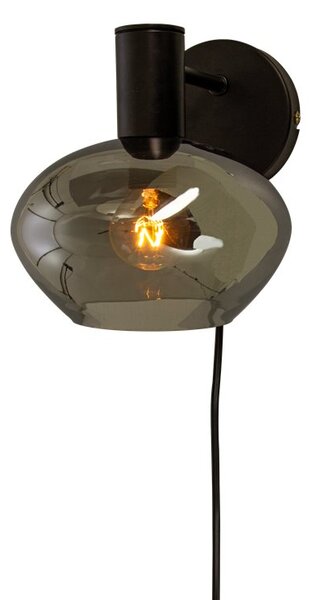 Aneta Lighting Bell Vägglampa Svart-Rökfärgad
