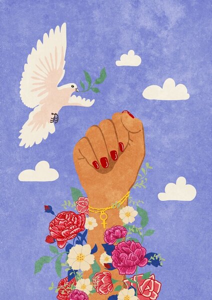 Illustration Feminist Fist, Raissa Oltmanns