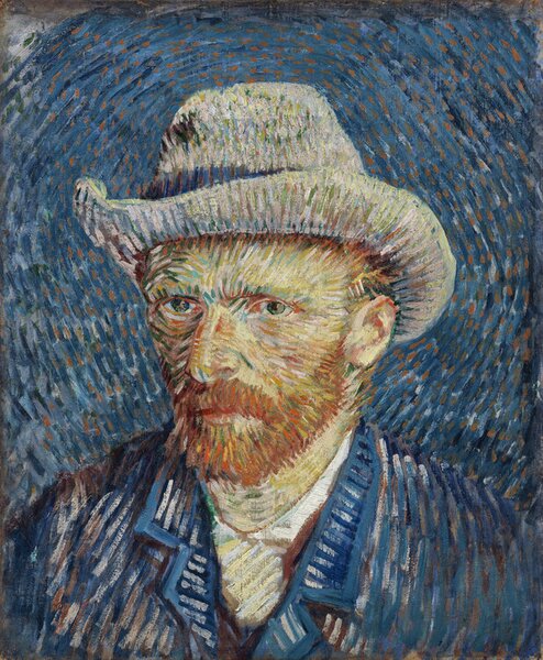 Bildreproduktion Self-Portrait with Grey Felt Hat (1887), Vincent van Gogh