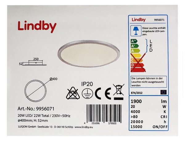Lindby - LED taklampa LEONTA LED/20W/230V