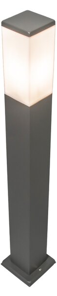 Modern utomhuslykta mörkgrå med opal 80 cm IP44 - Malios