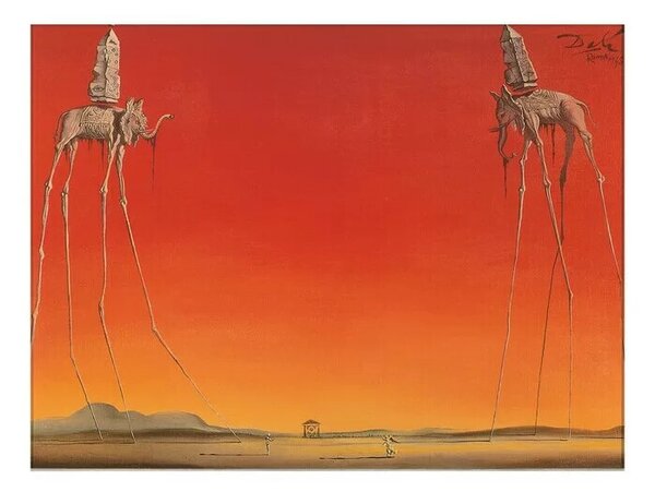 Konsttryck Les Elephants, Salvador Dalí