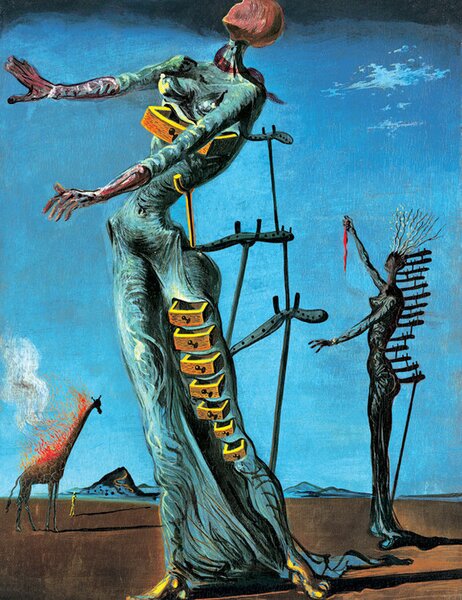Konsttryck Salvador Dali - Girafe En Feu, Salvador Dalí, (50 x 70 cm)