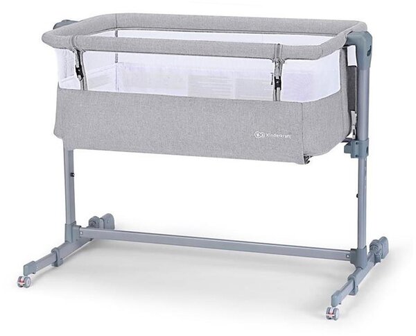 KINDERKRAFT - Bedside crib NESTE ljusgrå