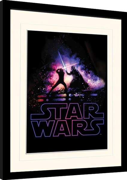 Inramad poster Star Wars - Battle