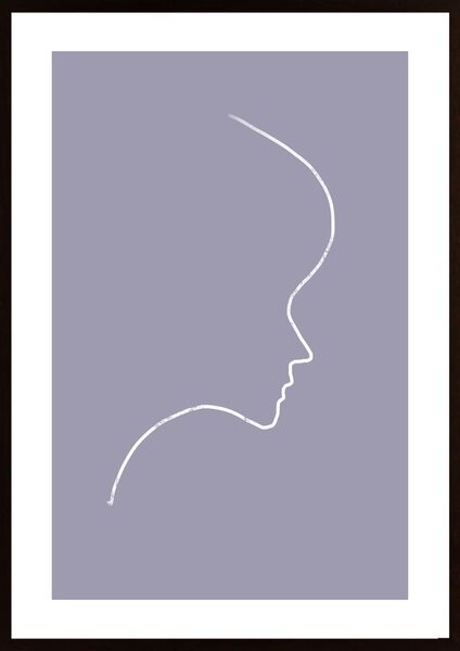 Profile White Poster