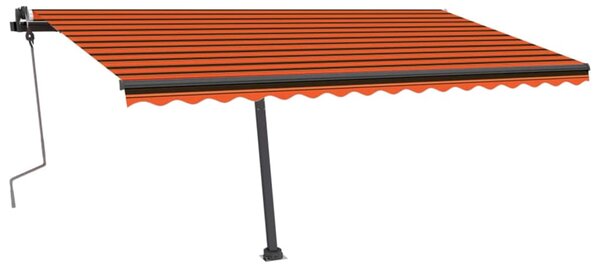 Fristående markis manuellt infällbar 400x350 cm orange/brun