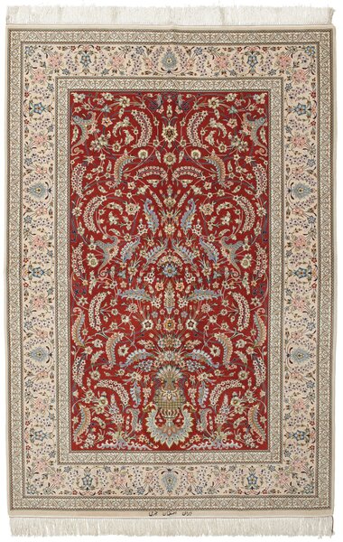 Isfahan silkesvarp signerad: Kheyri Matta 151x226