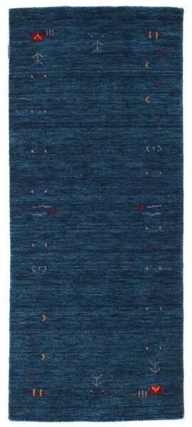 Gabbeh Loom Frame Matta - Mörkblå 80x200