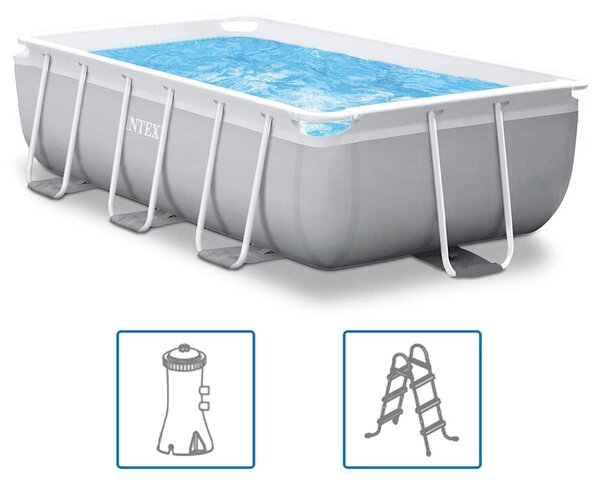 INTEX Poolset Prism Frame rektangulär 300x175x80 cm