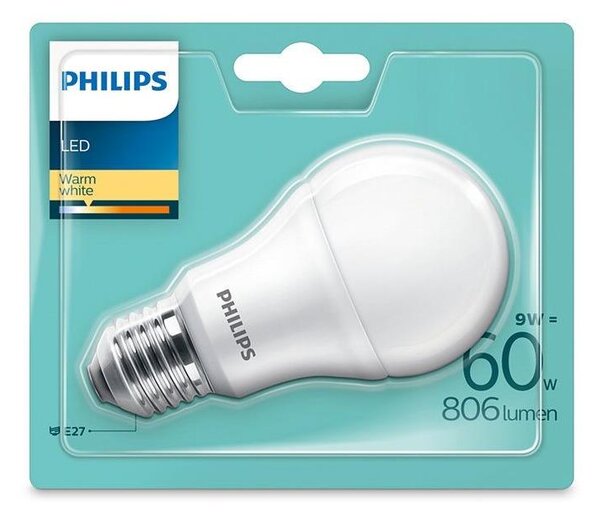 LED glödlampa Philips A60 E27/9W/230V 4000K