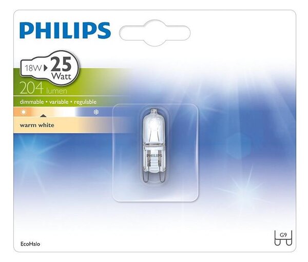 Kraftig glödlampa Philips ECOHALO G9/18W/230V 2800K