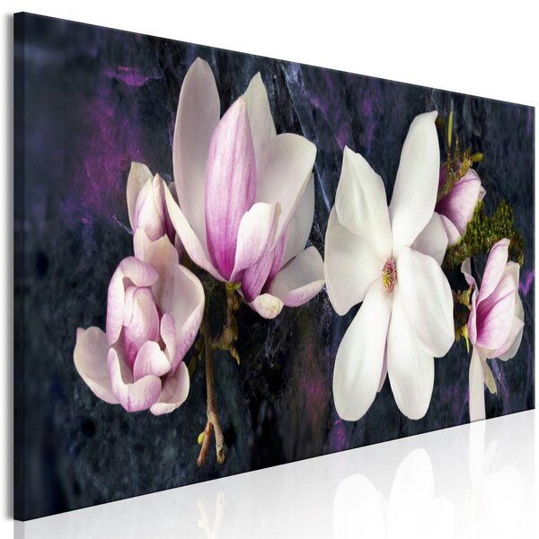 Canvas Tavla - Avant-Garde Magnolia Narrow Violet - 150x50