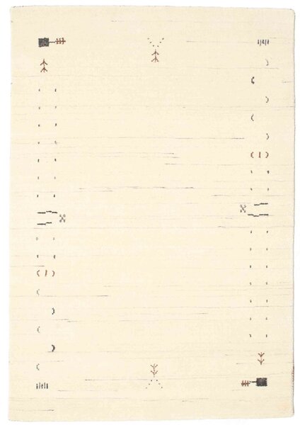 Gabbeh Loom Frame Matta - Off white 120x180