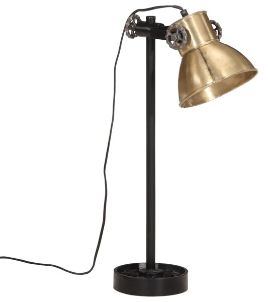 Skrivbordslampa 25 W antik mässing 15x15x55 cm E27