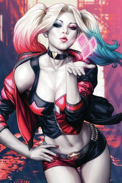 Konsttryck Harley Quinn Sending Love