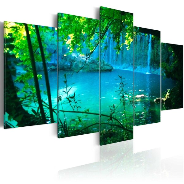 Canvas Tavla - Turquoise seclusion - 200x100