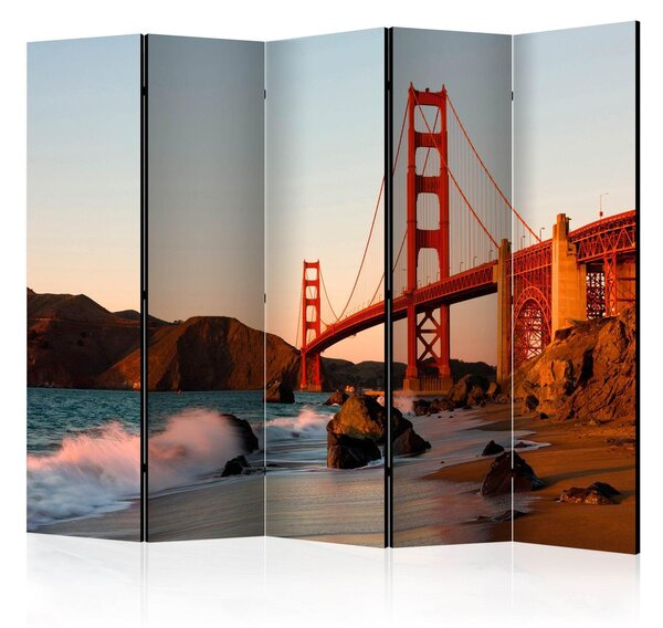 Rumsavdelare / Skärmvägg - Golden Gate Bridge - sunset, San Francisco II - 225x172