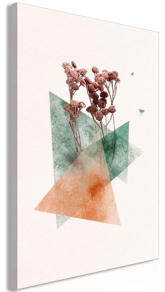 Canvas Tavla - Modernist Flower Vertical - 40x60