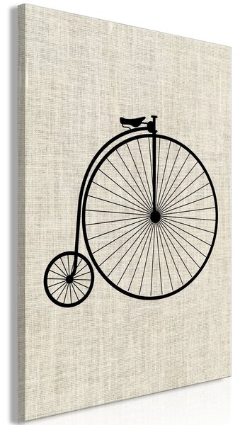 Canvas Tavla - Vintage Bicycle Vertical - 80x120