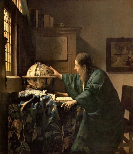 Vermeer, Jan (Johannes) - Konsttryck The Astronomer, (35 x 40 cm)