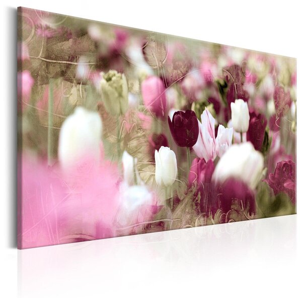 Canvas Tavla - Meadow of Tulips - 60x40