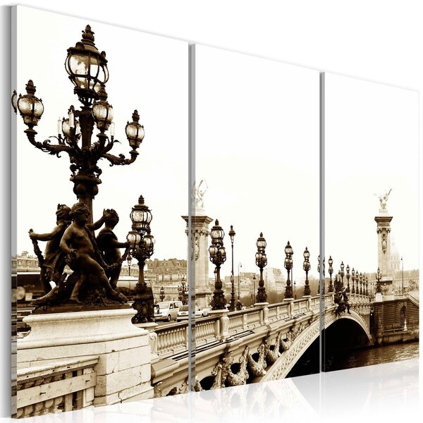 Canvas Tavla - A romantic walk in Paris - 90x60