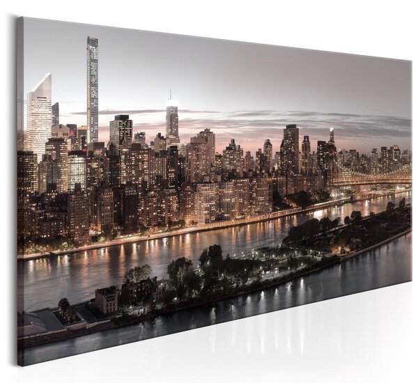 Canvas Tavla - Manhattan at Twilight - 70x35