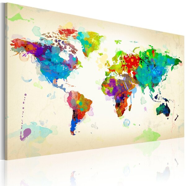 Canvas Tavla - All colors of the World - 60x40