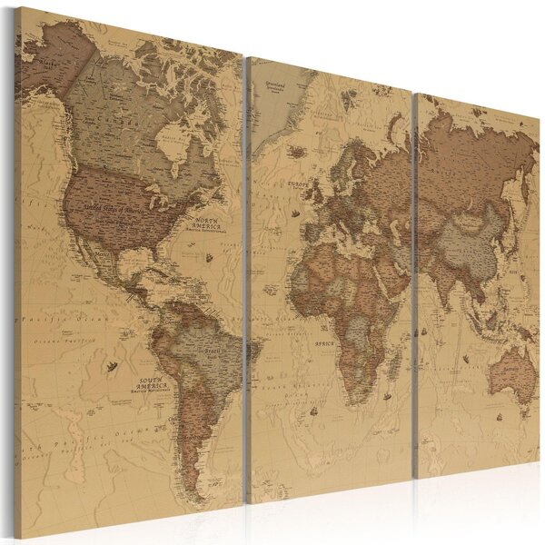 Canvas Tavla - Stylish World Map - 90x60