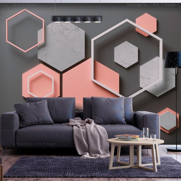 Fototapet - Hexagon Plan - 100x70