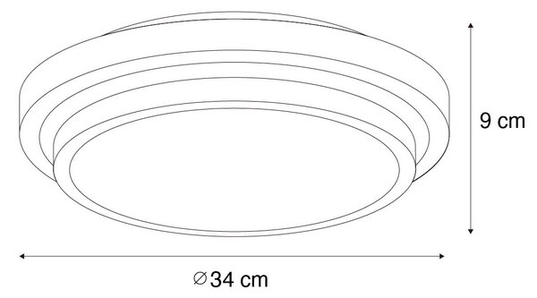 Utomhus taklampa vit 35 cm IP44 - Walden