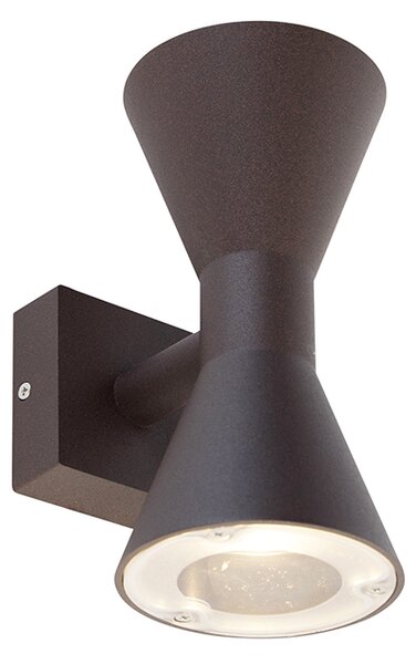 Moderne wandlamp roestbruin 2-lichts - Rolf