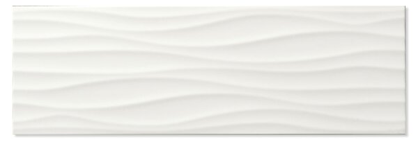 Kakel Blanco Wave Vit Blank-Relief 25x75 cm