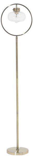 Golvlampa Guldmetall 165 cm Stor Lampskärmsram Klassisk Beliani
