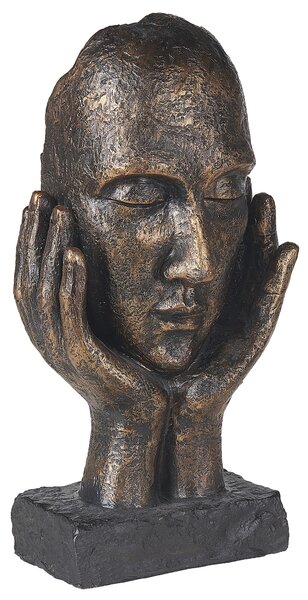Dekorativ figur Koppar Polyresin 41 cm Statyett Ornament Dekoration Hemtillbehör Beliani