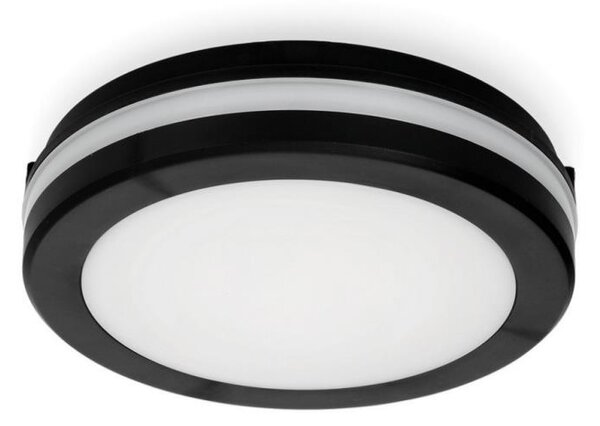 LED taklampa för badrum LED/12W/230V IP65 diameter 20 cm svart