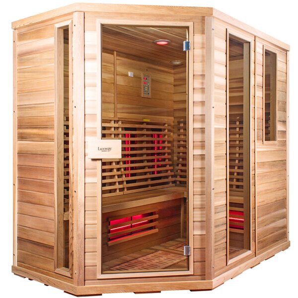 Sauna Relax Lux Vänster cederträ energisnål infraröd bastu
