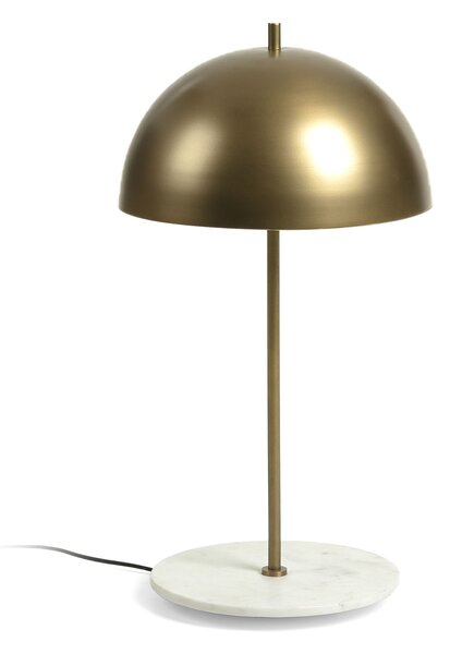 LAFORMA Biggest bordslampa - mässing/vit metall/marmor, rund